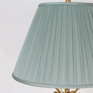 Elegant Green Fabric Shade Vase Base Bedside Table Lamp Zawala Image - 13