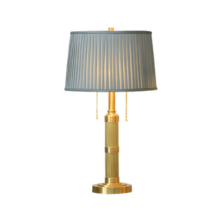 Classic Palace Fabric Solid Brass Standard Table Lamp Zawala Image - 11