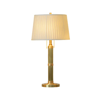 Classic Palace Fabric Solid Brass Standard Table Lamp Zawala Image - 12