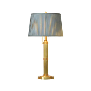 Classic Palace Fabric Solid Brass Standard Table Lamp Zawala Image - 13
