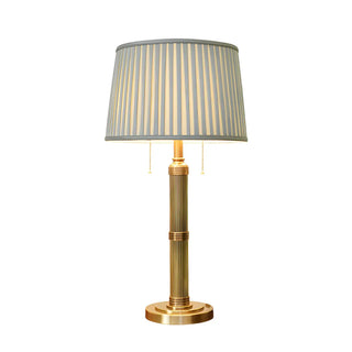 Classic Palace Fabric Solid Brass Standard Table Lamp Zawala Image - 14