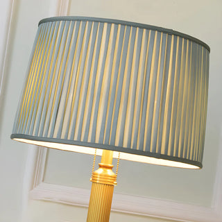 Classic Palace Fabric Solid Brass Standard Table Lamp Zawala Image - 6