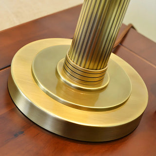Classic Palace Fabric Solid Brass Standard Table Lamp Zawala Image - 9