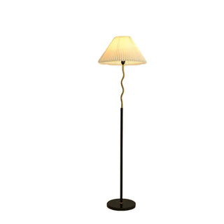 Classic Pleated Living Room Red Column Floor Lamp Zawala Image - 10