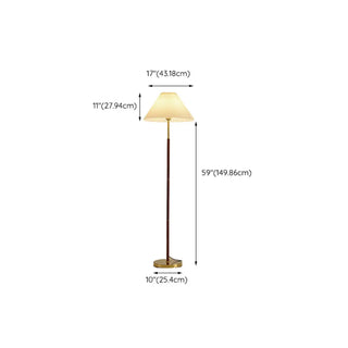 Classic Pleated Living Room Red Column Floor Lamp Zawala #size