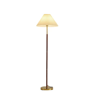 Classic Pleated Living Room Red Column Floor Lamp Zawala Image - 9