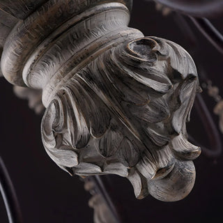 ZOWALA - Candelabra Rust Living Room Black Classic Chandelier Image - 7