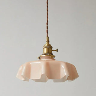 ZOWALA - Classic Blue Glass Floral Dining Room Pendant Light Image - 12