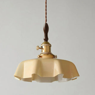 ZOWALA - Classic Blue Glass Floral Dining Room Pendant Light Image - 14