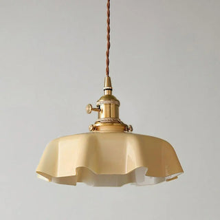 ZOWALA - Classic Blue Glass Floral Dining Room Pendant Light Image - 17