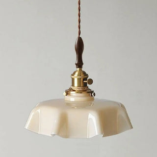 ZOWALA - Classic Blue Glass Floral Dining Room Pendant Light Image - 7
