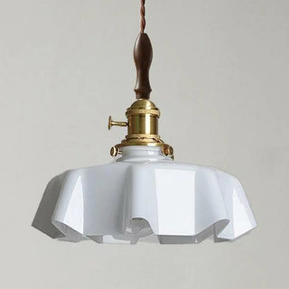 ZOWALA - Classic Blue Glass Floral Dining Room Pendant Light Image - 9