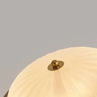Bedroom Modern Cocoa Drum Flush Mount Ceiling Light Zawala Image - 14