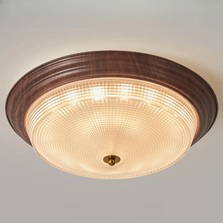 Bedroom Modern Cocoa Drum Flush Mount Ceiling Light Zawala Image - 18