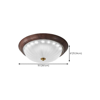 Bedroom Modern Cocoa Drum Flush Mount Ceiling Light Zawala Image - 20