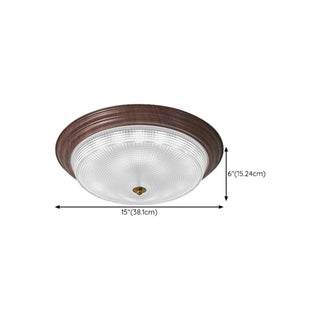 Bedroom Modern Cocoa Drum Flush Mount Ceiling Light Zawala Image - 21