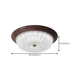 Bedroom Modern Cocoa Drum Flush Mount Ceiling Light Zawala Image - 22