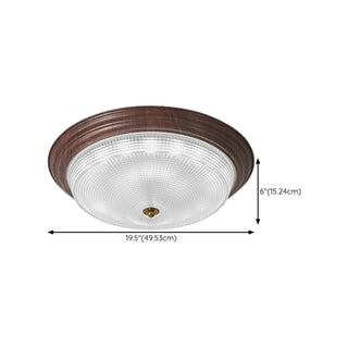 Bedroom Modern Cocoa Drum Flush Mount Ceiling Light Zawala Image - 24