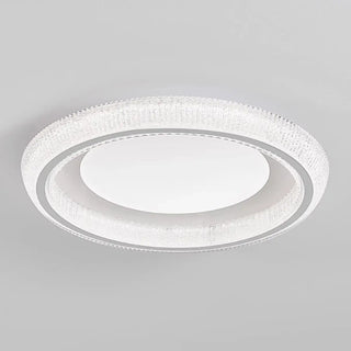 Bedroom Clear Glass White Round Flush Mount Light Zawala Image - 10