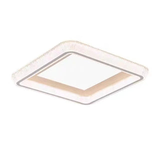 Bedroom Clear Glass White Round Flush Mount Light Zawala Image - 12