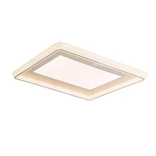 Bedroom Clear Glass White Round Flush Mount Light Zawala Image - 13