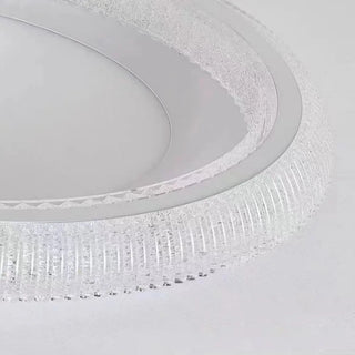 Bedroom Clear Glass White Round Flush Mount Light Zawala Image - 5
