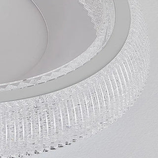 Bedroom Clear Glass White Round Flush Mount Light Zawala Image - 6