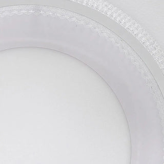 Bedroom Clear Glass White Round Flush Mount Light Zawala Image - 7