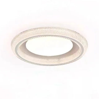 Bedroom Clear Glass White Round Flush Mount Light Zawala Image - 9