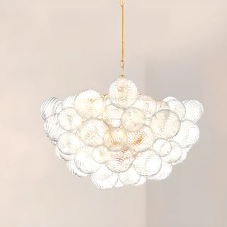 ZOWALA - Clear Bubble Cluster Chain Chandelier Image - 12