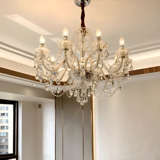 ZOWALA - Clear Crystal Candelabra Living Room Classic Chandelier Image - 1