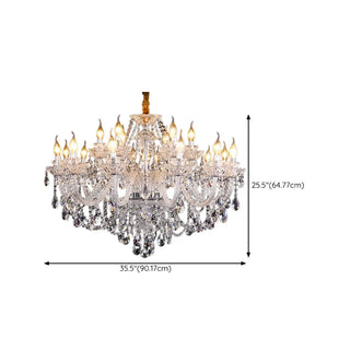 ZOWALA - Clear Crystal Candelabra Living Room Classic Chandelier Image - 14