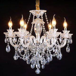 ZOWALA - Clear Crystal Candelabra Living Room Classic Chandelier Image - 4