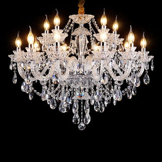 ZOWALA - Clear Crystal Candelabra Living Room Classic Chandelier Image - 6