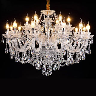 ZOWALA - Clear Crystal Candelabra Living Room Classic Chandelier Image - 7