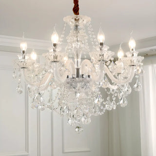 ZOWALA - Clear Crystal Candelabra Living Room Classic Chandelier Image - 8