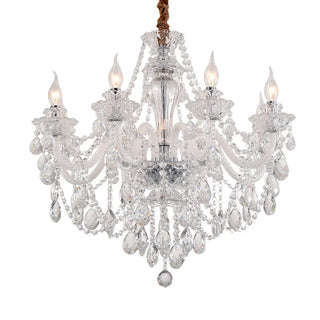 ZOWALA - Clear Crystal Candelabra Living Room Classic Chandelier Image - 9