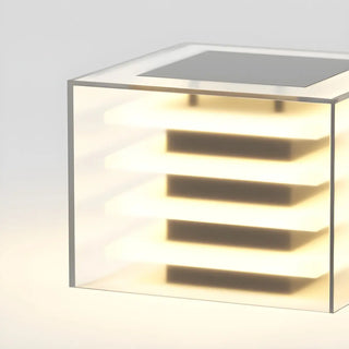 Stylish Multi-layered Square Glass Outdoor Pillar Lamp Zawala Image - 9