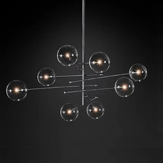 ZOWALA - Clear Glass Gold Linear Living Room Bubble Chandelier Image - 8