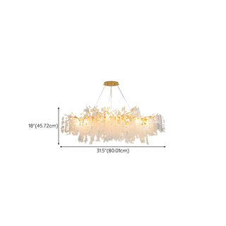 ZOWALA - Luxury Gold Tree Branch Island Chandelier #size