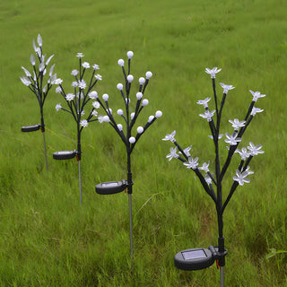 Plastic Flower Lampshade LED Lawn Landscape Lighting Zawala Image - 3