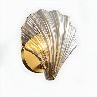 Art Deco Shell Glass Gold Finish LED Vanity Lights Zawala Image - 12