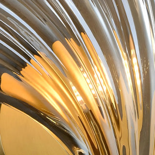 Art Deco Shell Glass Gold Finish LED Vanity Lights Zawala Image - 16