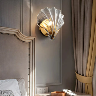 Art Deco Shell Glass Gold Finish LED Vanity Lights Zawala Image - 6