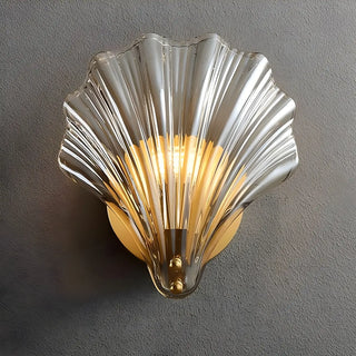Art Deco Shell Glass Gold Finish LED Vanity Lights Zawala Image - 7