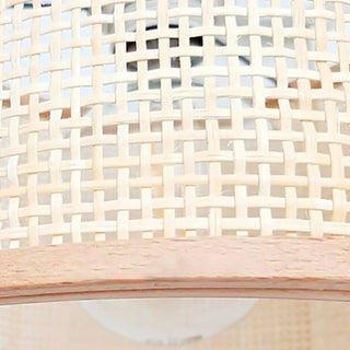 Coastal Cylinder Rattan Bedroom Downlight Black Wall Sconce Zawala Image - 12