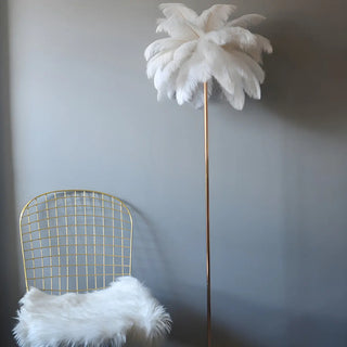 Colorful Feather Modern Gold Metal LED Floor Lamp Zawala Image - 11