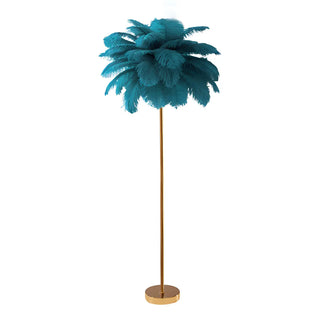 Colorful Feather Modern Gold Metal LED Floor Lamp Zawala Image - 17