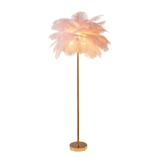 Colorful Feather Modern Gold Metal LED Floor Lamp Zawala Image - 18