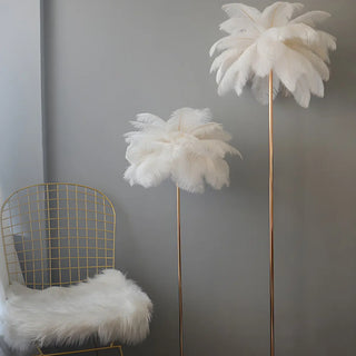 Colorful Feather Modern Gold Metal LED Floor Lamp Zawala Image - 4